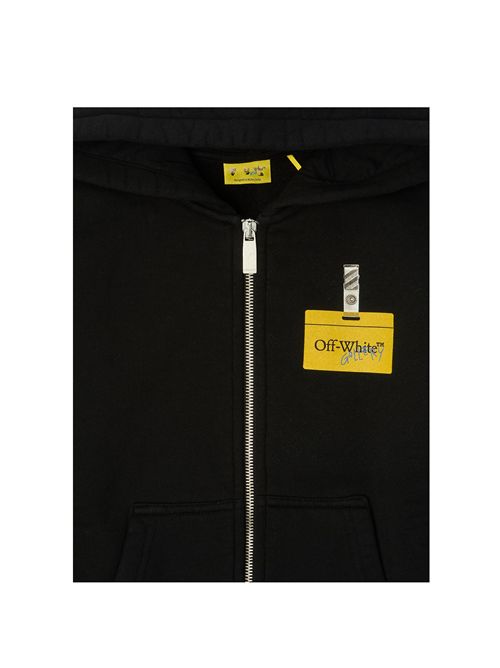 Felpa, unisex, logata. OFF WHITE | FLE00100002